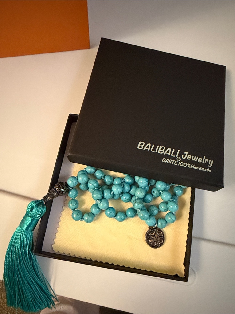 Balibali Turquoise Beaded Tassel Necklace